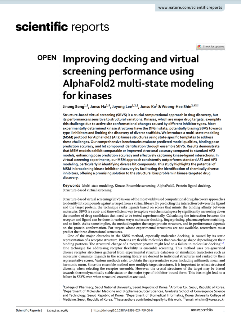 Improving docking and virtual screening performance using AlphaFold2 multi-state modeling for kinases